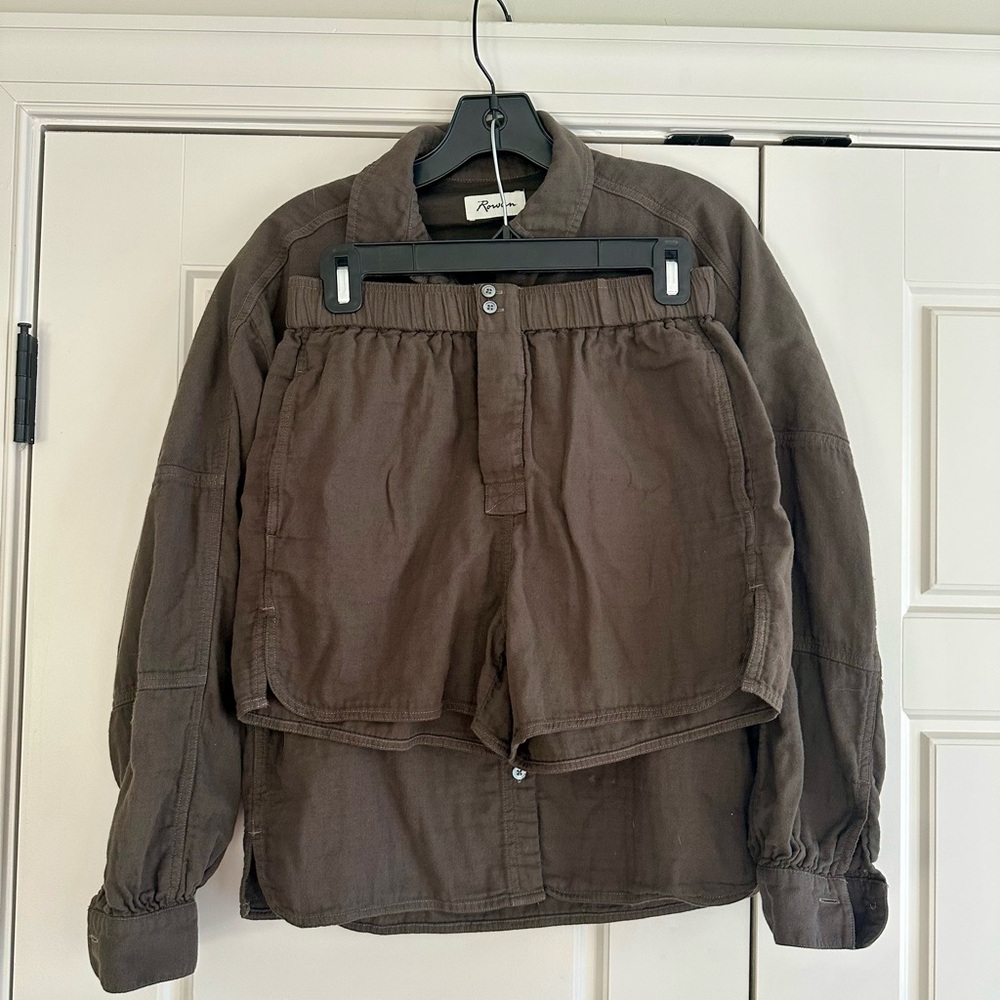 For Rowan Joan Short Set in HICKORY